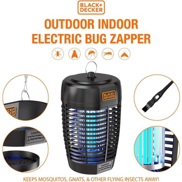 BLACK+DECKER Bug Zapper- Mosquito Repellent Outdoor & Fly Traps for Indoors - Picture 4 of 6